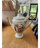 Vintage H &amp; C Schlaggenwald Porcelain Tea Pot Beautiful Antique - $79.31 CAD