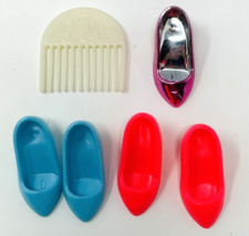 Vintage JEM And The Holograms Shoe Lot Heels Comb Blue Red Chrome - £27.53 GBP