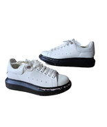 Alexander McQueen Oversized Sole Sneakers Black White Women&#39;s Sz 38 EU 8... - $188.92 CAD