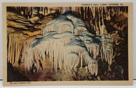 Luray Caverns Virginia Titania&#39;s Veil Postcard B2 - £7.84 GBP