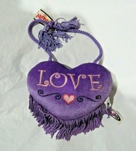 Valentine&#39;s Day Purple Heart Embroidered &quot;Love&quot; Plush 5&quot; by Mary Meyer - £4.67 GBP
