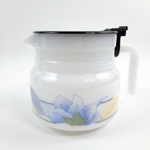 Vintage Arcopal France Milk Glass Teapot Flo Pattern Coffee Pot Carafe Retro 70s - £30.21 GBP