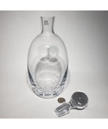 Crate &amp; Barrel Krosno Poland 12&quot; Crystal Glass Oval 50oz Decanter Labels... - £53.04 GBP