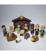 Set of 13 Hobby Lobby Kids Christmas Nativity Set Manger Scene 4&quot; Figures - £19.64 GBP