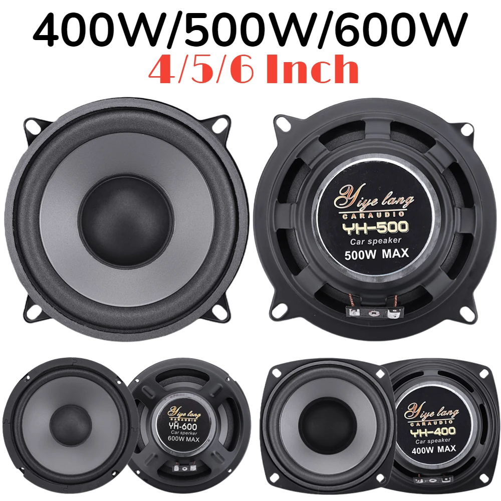 4/5/6 Inch Car HiFi Coaxial Stereo Speaker Full Range Frequency Audio Music - £17.23 GBP+