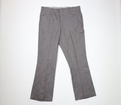 Vintage 40s Streetwear Mens 38x32 Thrashed Wool Wide Leg Bell Bottoms Pants USA - $138.55