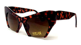 Tortoise Cateye Cut Off Sunglasses Retro Fashion Half Frame Rasoir Sliced Women - £5.22 GBP