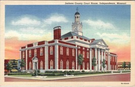 Independence Missouri Jackson County Court House Linen Postcard W8 - £6.72 GBP