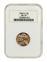 1949-D 5C NGC MS67 (OH) - $560.18