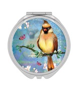 Orange Cardinal : Gift Compact Mirror Bird Grieving Lost Loved One Grief... - £10.44 GBP