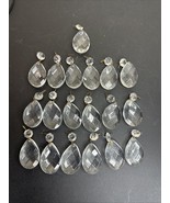 Vintage Lot Of 19 Replacement 2.5” Teardrop Crystal Prisms For Lamp Chan... - $58.46 CAD