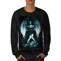 Wellcoda Angel Metal Death Mens Sweatshirt, Sword Casual Pullover Jumper - £24.11 GBP+