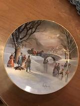 W.S.George Fine China Lloyd Garrison&quot;Holiday Skaters&quot; Plate - £31.64 GBP