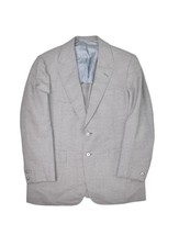 Hickey Freeman Blazer Jacket Mens 41S Grey Metal Buttons Wool Sport Coat Vintage - £56.94 GBP