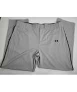 Under Armour Mens 3XL Athletic Pants Heat Gear Gray Loose Relaxed Fit Bu... - $28.99