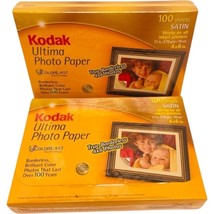 Kodak Ultima Photo Paper 4x6 Satin 100 Sheets 2-Pack Borderless Inkjet S... - $17.82