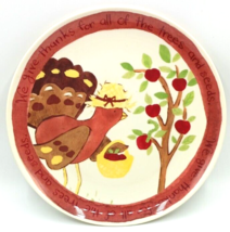 Pottery Barn Kids &quot;We Give Thanks&quot; Thanksgiving Melamine 9&quot; Plate - $8.90