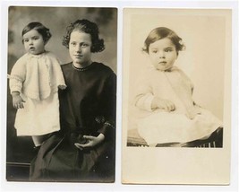 Beautiful Young Girl + Same Girl &amp; Her Mother Real Photo Postcards - £17.35 GBP