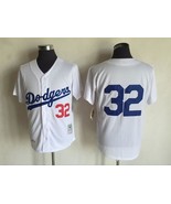 Dodgers #32 Sandy Koufax Jersey Old Style Uniform White - $45.00