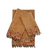 Sherry Kline Swirley Nugget 3-Piece Decorative Embellished Towel Set - $58.06