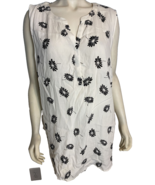 Talbots Plus Women's Sleeveless Tunic Top White/Black 3X NWT - €24,28 EUR