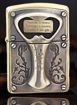 Really Cool Armor Double Sided Deep carved Bottle Opener Zippo - $185.25