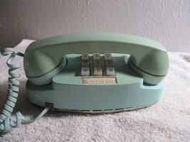 Vintage Blue Princess Push button Desk western electric Telephone tested working - £38.82 GBP