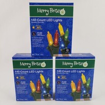 3 Merry Brite 140 ct LED Lights Multi Color Bulb Christmas Patio Kids Ro... - £30.63 GBP