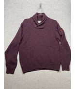 Ben Sherman Fisherman Cable Knit Wool Long Sleeve Sweater Mens SZ L Shawl Collar - $38.88
