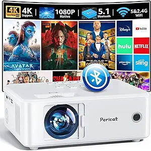 Projector With Wifi And Bluetooth, 5G Wifi Native 1080P Movie Projector,... - $259.99