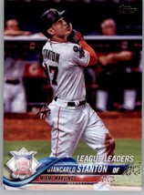 2018 Topps 64 Giancarlo Stanton League Leader Miami Marlins - £0.75 GBP