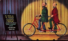 Chase &amp; Sanborn Coffee ADVERTISING-NEW York Worlds Fair~Bicycle Cycling Postcard - $5.45