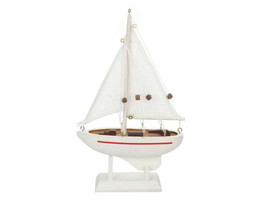 [Pack Of 2] Wooden Intrepid Model Sailboat 9&quot;&quot; - £40.81 GBP