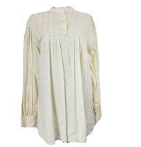 Inter-American Trading Romantic Peasant cream Pintuck Shirt long sleeve ... - £30.66 GBP