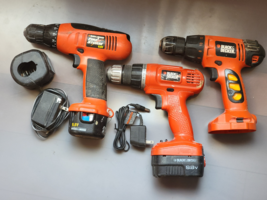 Lot of 3pc Black&amp;Decker Black and Decker drill driver charger spare part... - $19.99