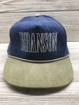 Vintage Cobra Branson Missouri Trucker Double Snapback Hat Cap Tan Blue ... - $9.80