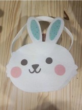 Vintage style White Felt Bunny Girl Face Easter Basket Target - $8.45
