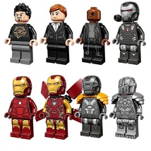 8pcs Iron Man Tony Stark Pepper Potts Nick Fury War Machine Marvel Minifigures - £15.17 GBP
