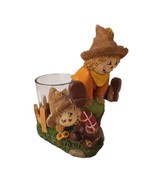 Yankee Candle Tea Light Votive Holder Jumping Scarecrows Halloween Fall ... - £12.47 GBP