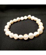 Faux Pearl 6-3/4&quot; Stretch Band Bracelet EUC - $9.85