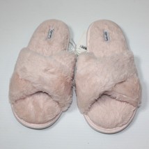 Splendid Faux Fur Slippers in Crystal Pink size M/L Brand New MSRP $48 - $24.99