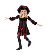 Deluxe Pirate Costume  Girls 4-6T  Ruffled Hat Halloween Dress Up FREE S... - $477.21 MXN