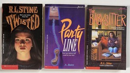 Lot of 3 Books R.L. Stine A. Bates - The Baby-Sitter - Twisted - Party Line - £7.78 GBP