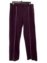 Danskin Now Ladies Activewear Eggplant Pink Piping Comfy Pull On Pants Size S/M - £11.77 GBP