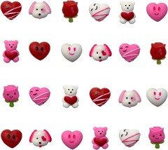 24 PCS Valentines Day Mochi Squishy Toys Squishies for Kids School Class Classro - £19.51 GBP