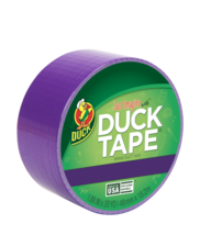 Duck Brand Printed Duct Tape, 1.88&quot; x 10 Yards, Violet Purple - £6.25 GBP