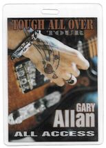 GARY ALLAN 2005 Tough All Over Concert Tour ALL ACCESS Laminated Backsta... - $39.59