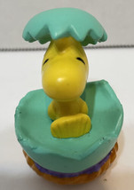 Vintage Snoopy Peanuts Woodstock in Hatched Easter Egg Mini PVC 2 in - $13.59