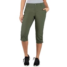 Khombu  Capri Pant Stretch Zip Pocket Stretch Waist GREEN Women&#39;s Sz XXL... - $19.65