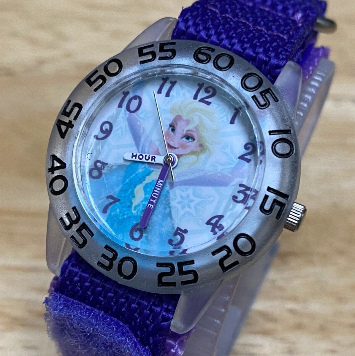Primary image for Disney By Accutime Kids Plastic Purple Band Analog Quartz Watch~New Battery